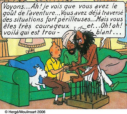 Un fakir dans Tintin